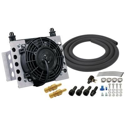 Derale - Derale 15950 15-Row Atomic Cool Plate & Fin Remote Transmission Cooler Kit -8AN