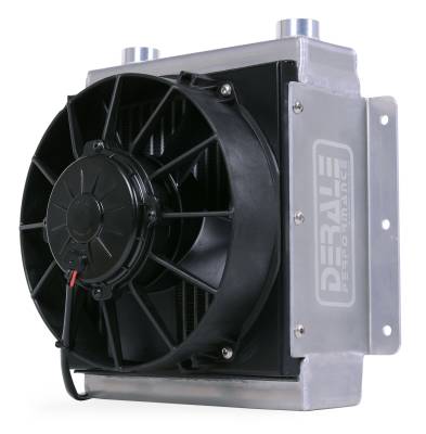 Derale - Derale 65861 18 Row Hi-Flow Remote Fluid Cooler Single Fan 7/8-14 UNF O-Ring