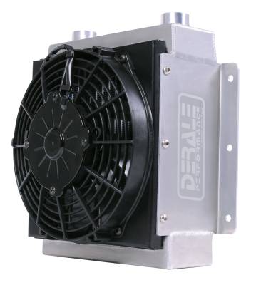 Derale - Derale 65860 18 Row Hi-Flow Remote Fluid Cooler Low Profile Fan 7/8-14 UNF Oring