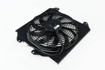 CSF Cooling - Racing & High Performance Division - CSF Cooling 2858FB Black All-Aluminum Fan Shroud w/12" SPAL Fan for 92-00 Civic