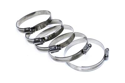 HPS Performance - HPS SSWC-130-152x5 130mm-152mm 5.625"- 6.5" SAE-88 Worm Gear Hose Clamp 5pc