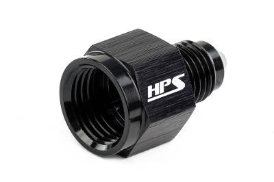 HPS Performance - HPS AN894-04-03 -4AN Female To -3AN Male Reducer Adapter Aluminum Black