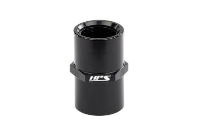 HPS Performance - HPS AN910-04 -4AN Straight Female To 1/2 NPT Female Coupler Adapter Alum. Black
