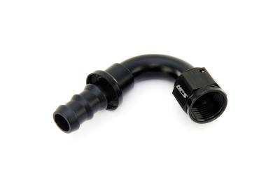HPS Performance - HPS 150-1208 Push-on Hose End To AN -8 Female Aluminum Black 120-DEG