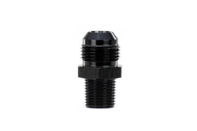HPS Performance - HPS AN816-10 -10 AN Flare To 1/2" NPT/Metric Adapter Straight Black