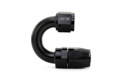 HPS Performance - HPS 250-1816 Compression DBL Swivel Hose End To AN -16 Female Alum Black 180-DEG