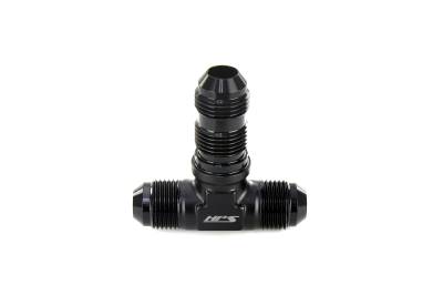 HPS Performance - HPS AN834-10 -10AN Male To Male Bulkhead Adapter Aluminum Black Tee