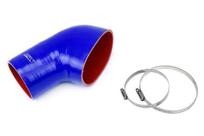 HPS Performance - HPS 57-1078-BLUE Blue Silicone Air Intake Kit Post MAF Hose for 01-06 BMW E46 M3