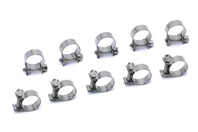 HPS Performance - HPS FiC-9x10 10 Stainless Steel Small Hose Clamps SAE #11 23/64" 7/16" 9-11mm