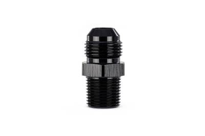 HPS Performance - HPS AN816-8 -8AN Flare To 3/8" NPT/Metric Adapter Straight Black