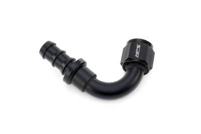 HPS Performance - HPS 150-1508 Push-on Hose End To AN -8 Female Aluminum Black 150-DEG