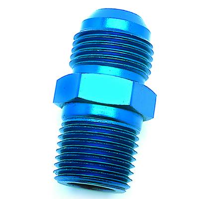 SpeedFx - SpeedFX 560496 Adapter Fitting Straight -4AN x 1/4 NPTF Blue Anodized Alum Each