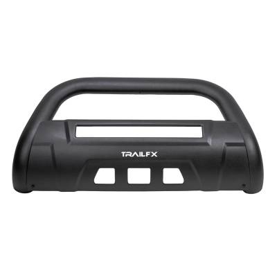 TrailFX - TrailFX B1614T Black Steel Bull Bar 3.5" w/Skid Plate No Light Bar