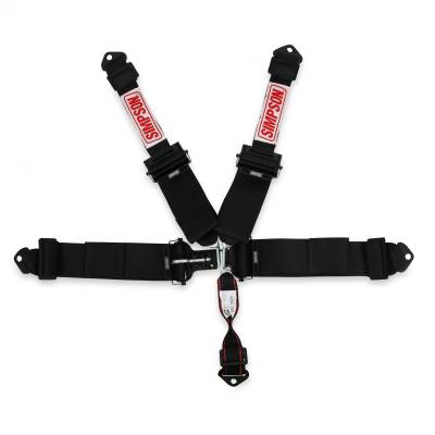 Simpson Safety - Simpson Safety 132LD5WB Latch & Link SFI 16.1 5-Point Harness 3" Bolt-In