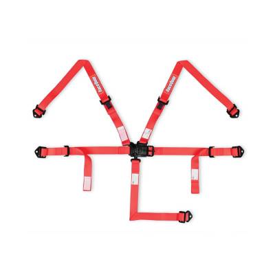Racequip - RaceQuip 709019RQP Youth Latch & Link 5 Point Racing Harness Red 2"