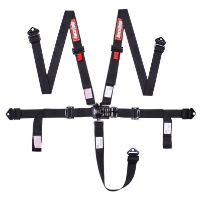 Racequip - RaceQuip 811001RQP Latch & Link 5 Point Harness Black 2" Belts