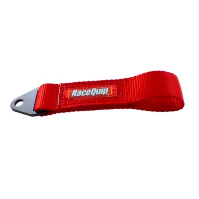 Racequip - RaceQuip 896146RQP Tow Hook Strap w/Soft Eye Loop Red 10" Long