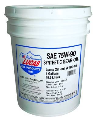 Lucas Oil Products - Lucas Oil Products 10072 Synthetic SAE 75W-90 Trans & Diff Lube
