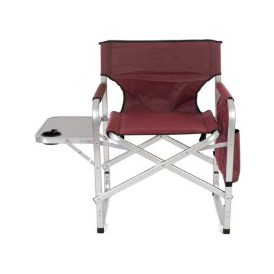 Faulkner - Faulkner 52283 Burgundy Director's Chair w/Pocket Pouch & Folding Tray