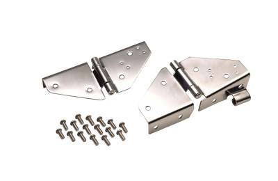 Kentrol - Kentrol 30403 Polished Windshield Hinge Pair for 76-95 Jeep Wrangler YJ & CJ