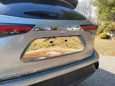 Quality Automotive Accessories - QAA LB70110 2Pc Stainless Rear License Trim for 2020-2025 Toyota Highlander