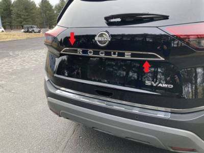 Quality Automotive Accessories - QAA LB71535 1Pc Stainless Steel Rear License Trim for 2021-2025 Nissan Rogue