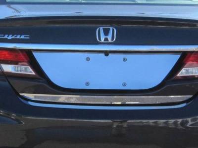 Quality Automotive Accessories - QAA LP12214 1Pc Stainless License Plate Bezel for 2012-2015 Honda Civic