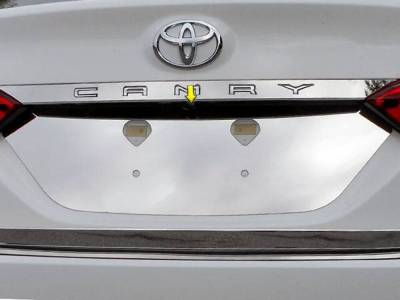 Quality Automotive Accessories - QAA LP18130 1Pc Stainless License Plate Bezel for 2018-2024 Toyota Camry