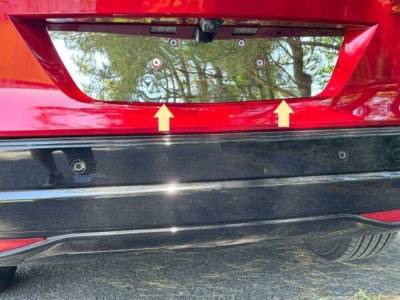 Quality Automotive Accessories - QAA LP63220 1Pc Stainless License Plate Bezel for 2023-2025 Cadillac Lyriq