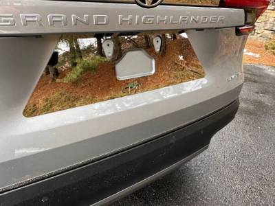 Quality Automotive Accessories - QAA LP74160 1Pc Stainless License Plate Bezel for Toyota Grand Highlander