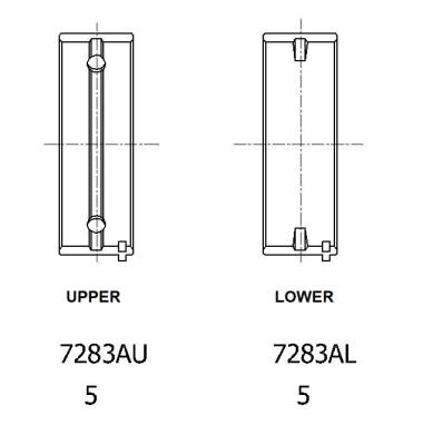 ACL OEM Replacement - ACL 5M1219A-.50 Engine Crankshaft Main Bearing Set for 93-94 Dodge Colt 2.4