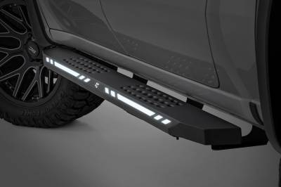 Rough Country Suspension Systems - Rough Country 57007 AC2 LED Running Boards-Black for 19-26 Silverado/Sierra Crew