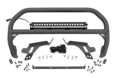Rough Country Suspension Systems - Rough Country 51156 Front Bumper Nudge Bar w/LEDs-Black 21-24 Bronco Sport