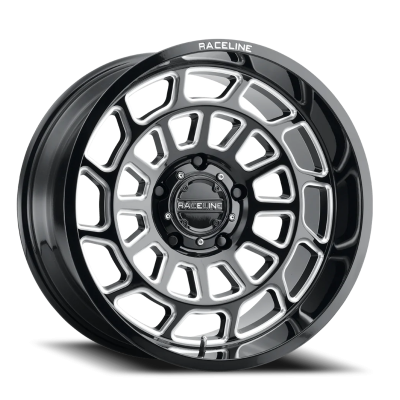 Raceline Wheels - Raceline Wheels Warp 955M 20x9 5x5.0 0mm Gloss Black/Milled 955M-29050-00