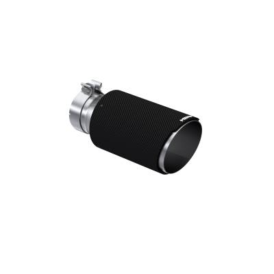 MBRP Exhaust - MBRP T5072CF Exhaust Tip 6" OD Angle Cut End 4" In 12" Long T304 Carbon Fiber
