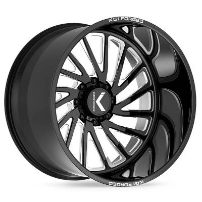 KG1 Wheels - KG1 Wheels KF004 Vile 22x14 5x5.5 -76mm Gloss Black Milled KF004221459GM