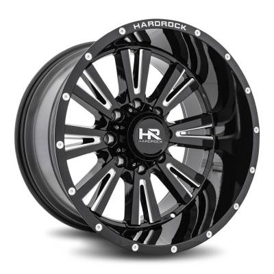 Hardrock Offroad - Hardrock Offroad H503 Spine 22x12 5x150 -44mm Black/Milled H503-221250144BM