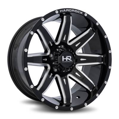 Hardrock Offroad - Hardrock Offroad H502 Painkiller 20x10 6x5.5 -19mm Black/Milled H502-201083119BM