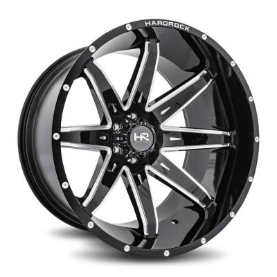 Hardrock Offroad - Hardrock Offroad H502 Painkiller 24x14 5x150 -76mm Black/Milled H502-241450176BM