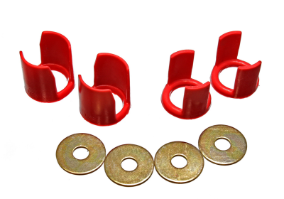 Energy Suspension - Energy Suspension 7.1113R Sub-Frame Bushing Set Rear Polyurethane Red