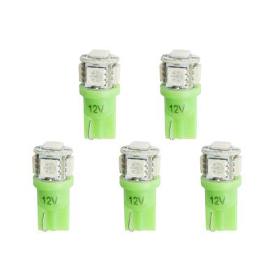 AutoMeter - AutoMeter 3285-K T3 Wedge Green 5 Pack LED Bulb Replacement