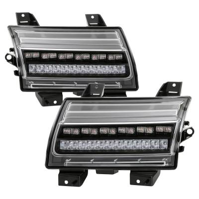 Spyder Auto - Spyder Auto 5086808 Full LED Front Bumper Lights Sequential Signal Black