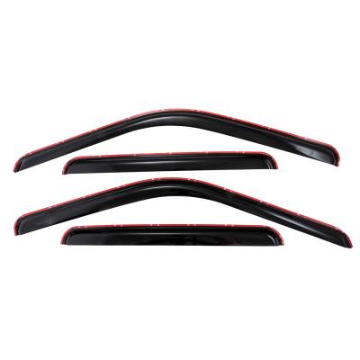 TrailFX - TrailFx 4953IC 4PC Window Vents Low Profile In-Channel Smoke Acrylic