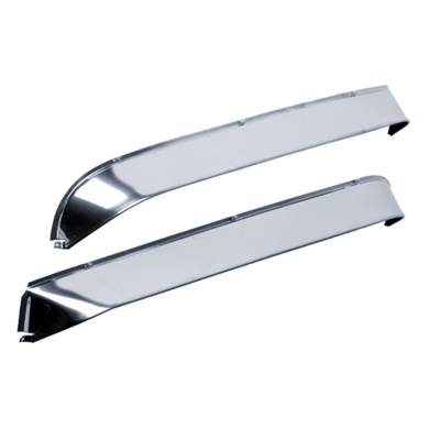 Auto Ventshade AVS - Auto Ventshade 52068 2Pc Stainless WIDE Rain Guard Wind Deflector Visor