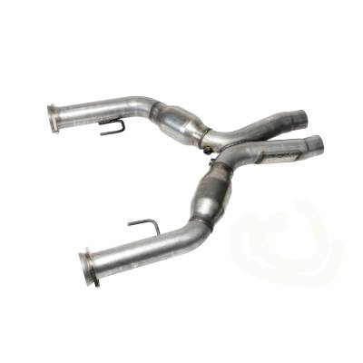 BBK Performance Parts - BBK Performance 1637 2.75" Short X-Pipe w/Converters for 05-10 Mustang GT 4.6L