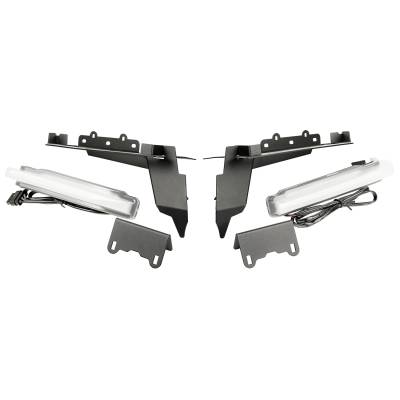 Rugged Ridge - Rugged Ridge 11640.95 CHOP Brackets w/DRL SET FRNTBLACKJEEP