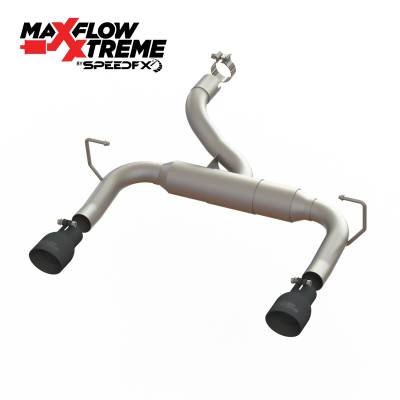 SpeedFx - SpeedFX 50601 MaxFlow Xtreme Axle-Back Exhaust Kit Dual Exit 4" Black Tips