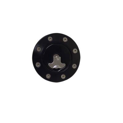 Ridetech - Ridetech 81000036 Fuel Tank Filler Neck & Locking Fuel Door Black Anodized Each