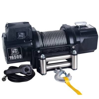 Bulldog Winch - Bulldog Winch 10057 16500lb Heavy-Duty Winch w/92ft Wire Rope