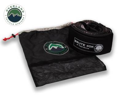Overland Vehicle Systems - Overland Vehicle Systems 19079916 Tree Saver Tow Strap 40000lb Gry w/Storage Bag